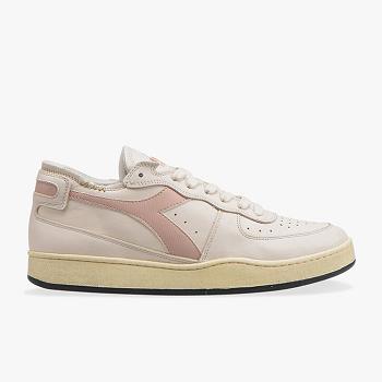 Diadora Heritage Mi Basket Row Cut Biele / Ruzove - Damske Tenisky